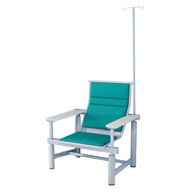 戴劲 输液椅医院诊所点滴吊针排椅大厅加固加厚候诊椅单人白板扶手绿色