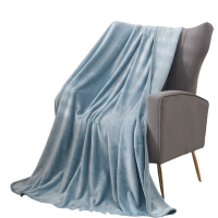 铭思沃毛毯1.2*2.0m条蓝灰