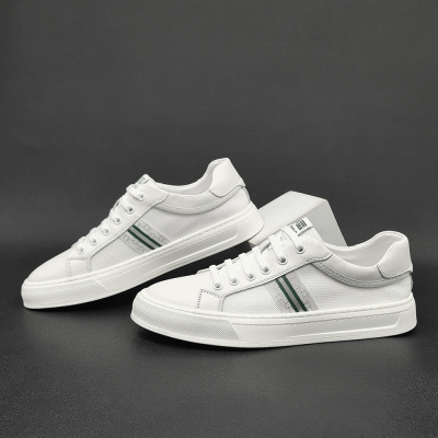 夏季透气板鞋男款潮流百搭鞋子欧洲站男鞋小白鞋轻奢一脚蹬懒人鞋