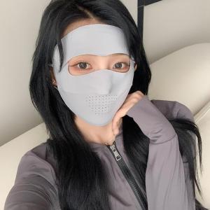 防晒面罩女防紫外线夏季骑行开车冰丝脸基尼护面部遮全脸遮阳口罩