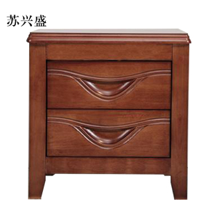 苏兴盛床头柜简约现代卧室床边储物柜升级款胡桃色50*41*50cm