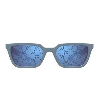 古驰(GUCCI)女士醋酸酯材质矩形渐变色时尚百搭配镜框太阳镜 蓝色