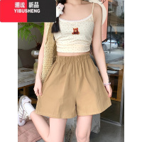 YIBUSHENG水洗2024季韩版A字短裤女新款阔腿裤小个子宽松工装休闲裤