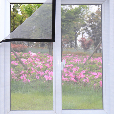 窗户防蚊子纱窗纱网沙窗门帘家用可拆卸自粘式魔术贴自装窗帘-120x140cm