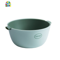 塑料双层多功能洗水果篮子家用厨房菜篮创意大号洗菜盆 FENGHOU 深红色组合洗菜篮洗菜篮