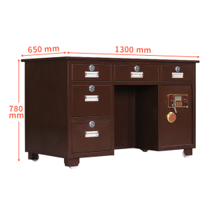 铭威盾全钢保险桌抽屉办公投币财务桌密码保险柜家用电脑一体保险箱