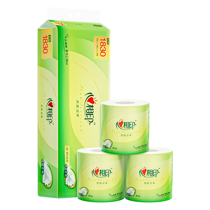 心相印BT2010茶语丝享有芯卷纸4层183g10卷*1提