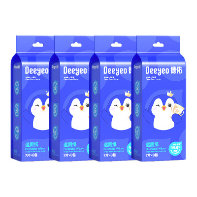 德佑湿厕纸7片*8包*4提企鹅古戈版2007DYWP110R02