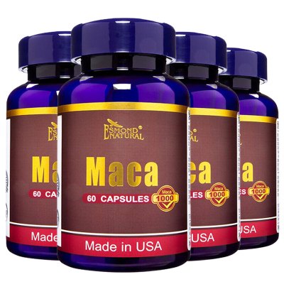 美国进口爱司盟玛咖胶囊成人男性男用口服玛卡MACA60粒/瓶X4瓶装