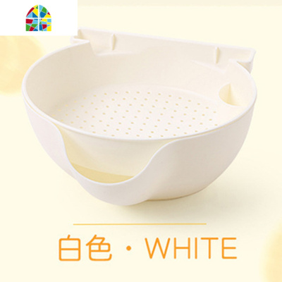 家用多功能沥水客厅水果盘双层果盆懒人嗑瓜子塑料创意水果篮 FENGHOU 浅蓝416洗菜篮洗菜篮