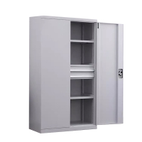 豪利特重型工具柜加厚物件工具储物柜工厂铁皮柜汽修厂零件收纳柜白色四层二抽