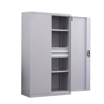 豪利特重型工具柜加厚物件工具储物柜工厂铁皮柜汽修厂零件收纳柜白色四层二抽