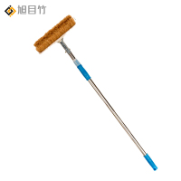 旭目竹 加密软毛猪鬃洗车毛刷26cm猪毛刷头 2.5米不锈钢杆 套