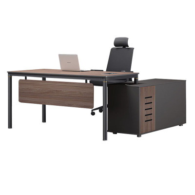 慧采云 办公家具办公桌简约现代老板桌总裁桌办公室单人电脑桌主管桌经理桌大班台1.6m