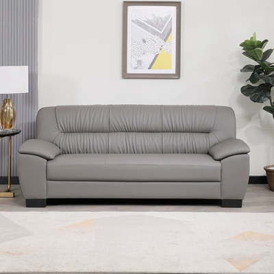 绵冠 办公商务接待洽谈西皮沙发 灰色三人位 2000*800*800mm