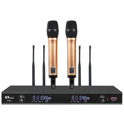 启诺QN-98A 音频及会议系统 一拖二无线手持话筒