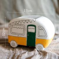 家柏饰(CORATED)巴士二次元花器花盆装饰摆件桌面阳台童趣盆栽 铅笔巴士(黄色大号)底部已打孔 中