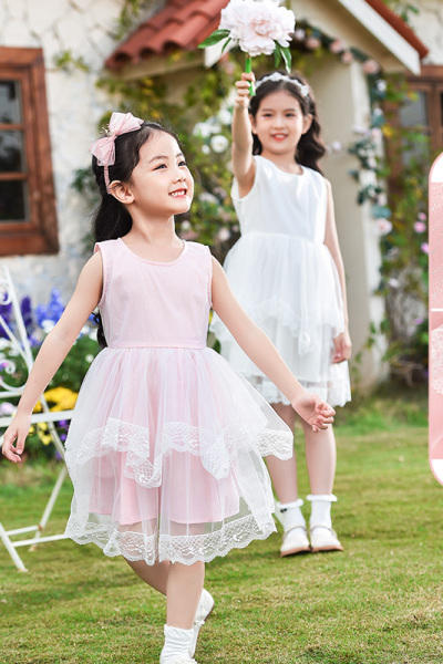 [1件3折]铅笔局俱乐部童装2025夏装新款女童连衣裙儿童公主裙中大童背心裙