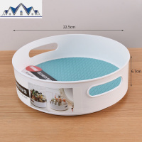 多功能旋转式置物架厨房调味品调料瓶收纳架桌面水果盘客厅盘 三维工匠