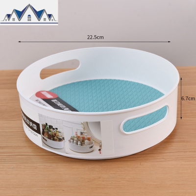 多功能旋转式置物架厨房调味品调料瓶收纳架桌面水果盘客厅盘 三维工匠