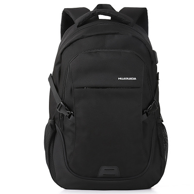 笛子双肩包男士背包大容量时尚休闲商务旅行包高中大学生书包女短途出差电脑包行李包带USB充电612