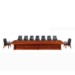 慧采云 6m会议桌油漆长条洽谈办公桌中式现代会议室长条桌培训接待桌