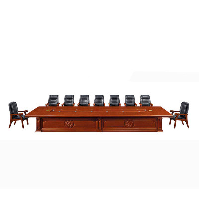 慧采云 6m会议桌油漆长条洽谈办公桌中式现代会议室长条桌培训接待桌