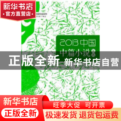 正版 中国中篇小说年选:2013 谢有顺编选 花城出版社 97875360693