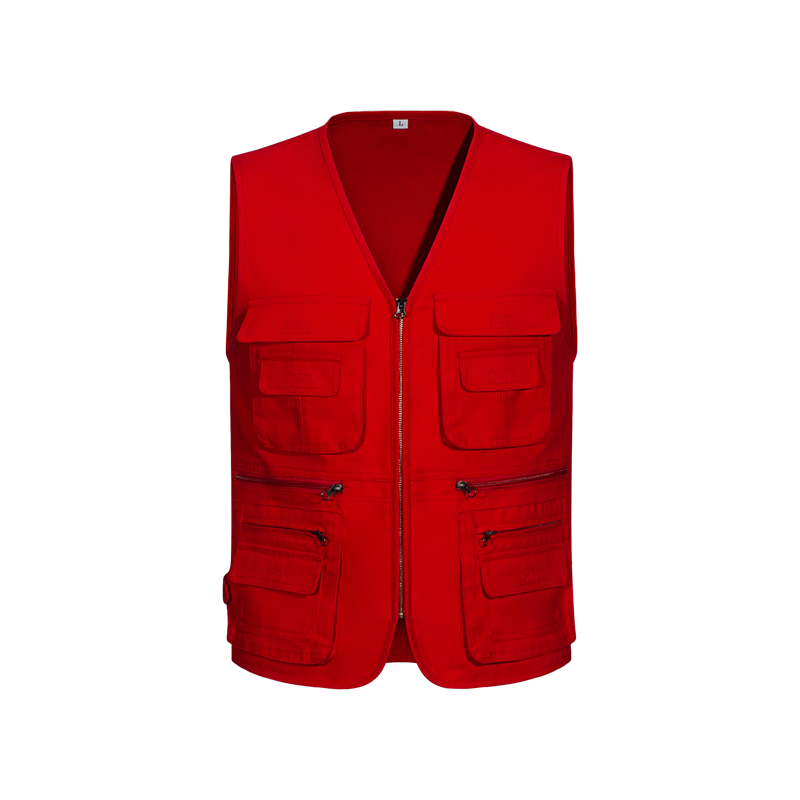 TMG9010 纯棉纯色单层马甲 背心 劳保服