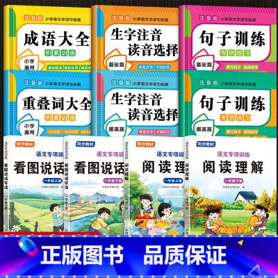 一年级语文字词句看图写话全套[共10本] 小学通用 [正版]一年级句子训练大全句式专项训练照样子仿写句子排列句连词成句给