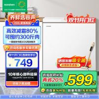 容声(Ronshen) 200升减霜小型冰柜家用冷藏冷冻转换单温冷一级能效家商两用卧式冰箱 BD/BC-200ZMSMB