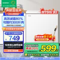 容声(Ronshen) 200升减霜小型冰柜家用冷藏冷冻转换单温冷一级能效家商两用卧式冰箱 BD/BC-200ZMSMB