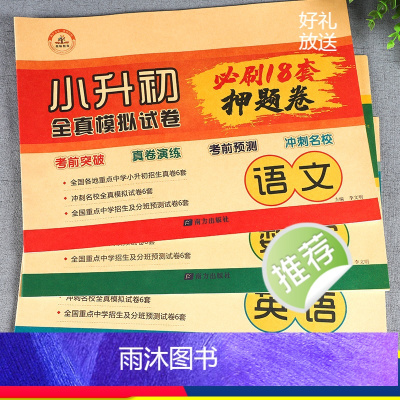 小升初押题卷 语数英 全3册 小学升初中 [正版]2023小升初必刷题人教版语文数学英语总复习资料书专项训练习册基础知识