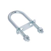 中锦科技 镀锌U型螺栓螺丝带挡板U形管夹管卡 M6*77*100mm 4.8级 套