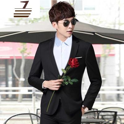 NEWLAKE西服套装男士韩版修身休闲西装男三件套商务职业套装新郎结婚礼服