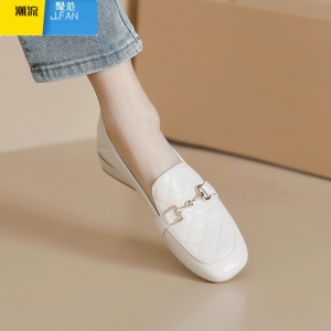 聚范FOX皮乐福鞋女2024夏秋新款英伦小皮鞋四季鞋单鞋女鞋豆豆鞋