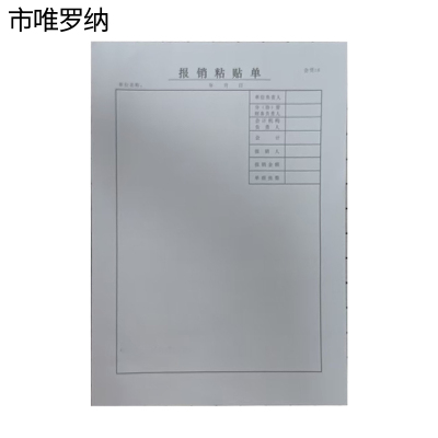 市唯罗纳报销粘贴单650*210mm本