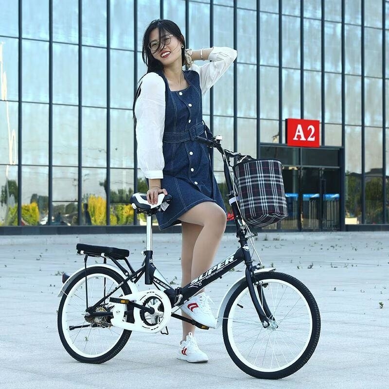 折叠自行车成年人免充气单车20寸22寸男女青少年中学生减震脚踏车