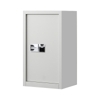 湘渭指纹电子保密柜钢制密码文件柜档案柜矮柜资料柜办公柜 单门白色国保指纹