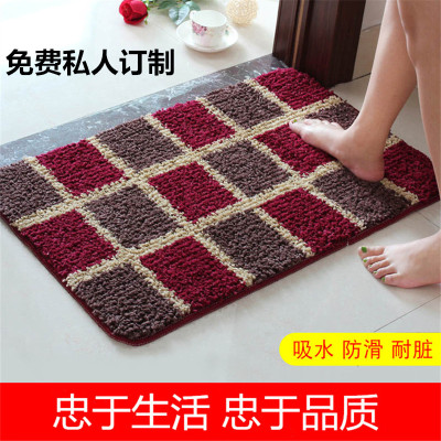 优轩家居进门地垫家用入户宜家风格门口地毯客厅玄关蹭灰防尘门垫卫生间浴室吸水防滑脚垫花朵款多尺寸多款式可定制