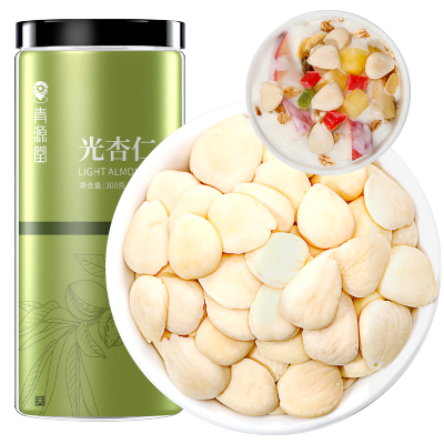 青源堂南杏仁300克生甜杏仁片去皮大颗粒可做杏仁粉杏仁露