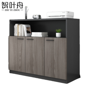 智叶舟木质矮柜三门120*40*120cm台