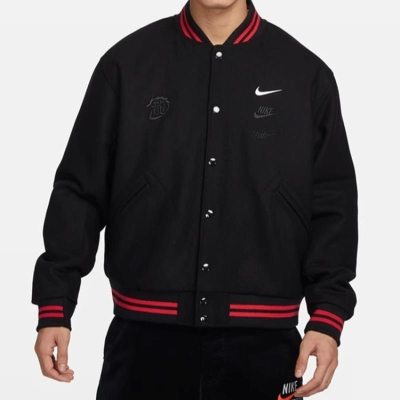 NIKE耐克外套运动休闲龙年款保暖立领男装夹克FZ6372-010 D