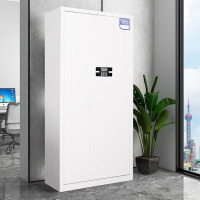 格具(GEJU)加厚钢制瓷白色通门无斗电子密码锁保密柜资料档案柜