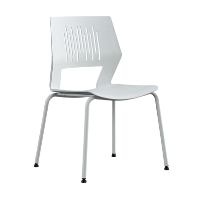 臻远 ZY-7495 简约培训椅办公会议椅电脑椅靠背椅 白架白背