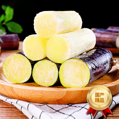 带刀[熊猫鸟]新鲜广西黑皮甘蔗 净重9斤装 当季新鲜水果 口感清甜