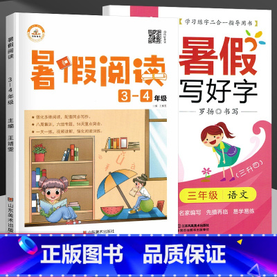[正版]暑假阅读 写好字字帖描红三升四年级语文专项训练强化练 3升4年级暑期阅读练习题每日一练天天练假期课外兴趣阅读