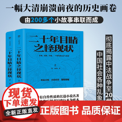 二十年目睹之怪现状(全108回,晚清四大谴责小说之一,深刻揭露20世纪初中国官场、商场、洋场现状)