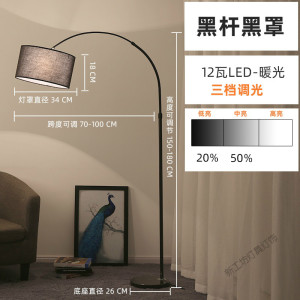 苏宁放心购 落地灯卧室床头温馨可调光简约现代遥控LED客厅北欧ins风立式台灯