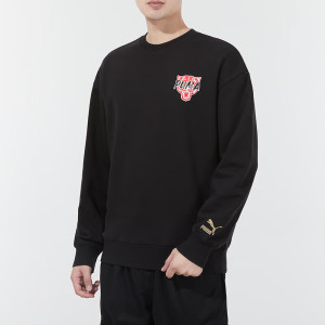 彪马(PUMA)男装女装情侣装新款时尚潮流卫衣户外舒适透气休闲套头衫536574-01 ZP